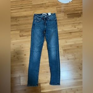 Womens super skinny mid rise jeans
